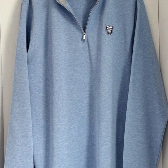 Peter Millar Sky Blue Zip-Up Sweater